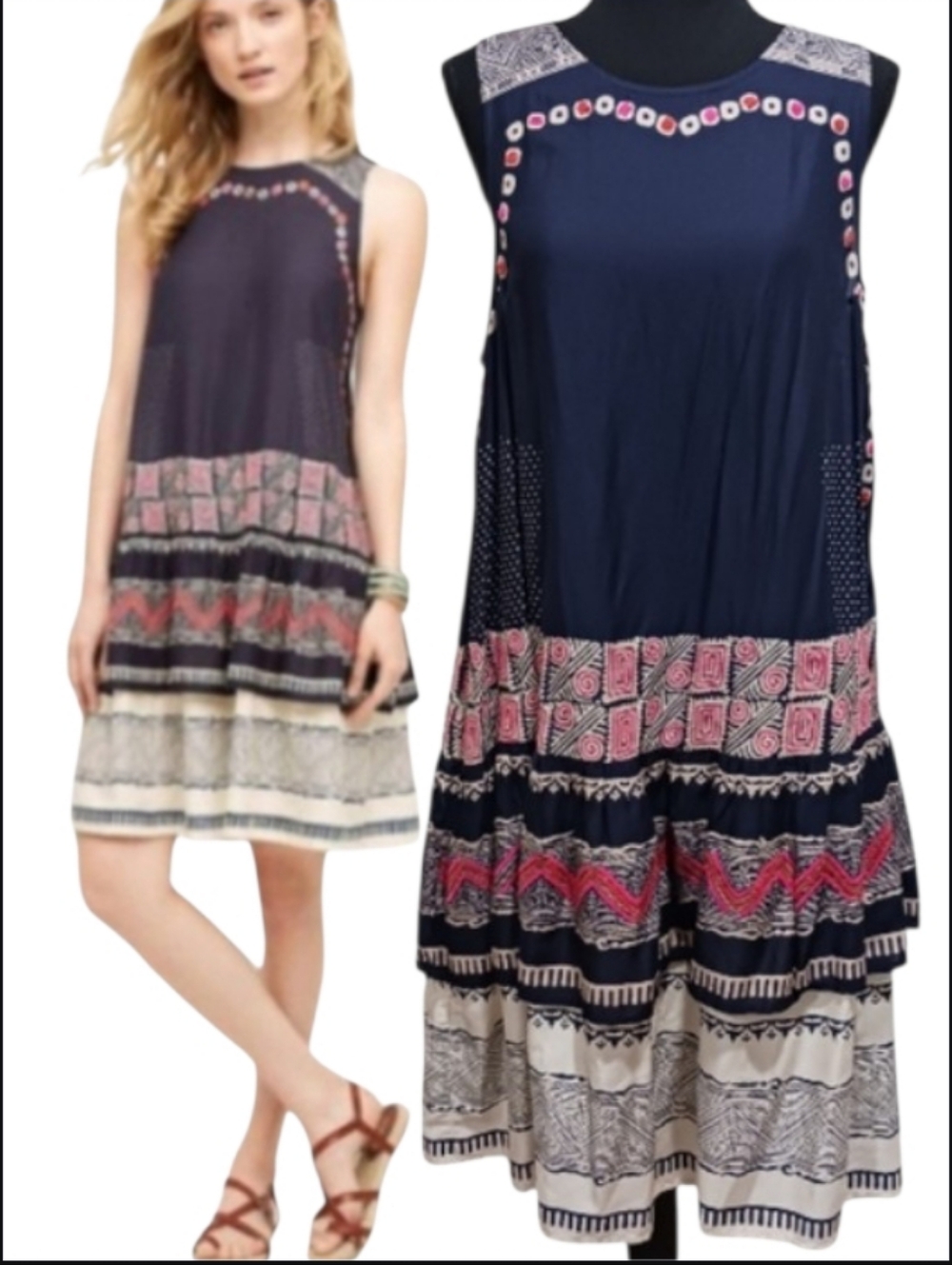 Norblack Norwhite Romana Embroidered Dress Festival Bohemian